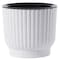 Gardenised White Flower Pot Self Watering Planter, PK 6 QI003985.6 - alternate 4